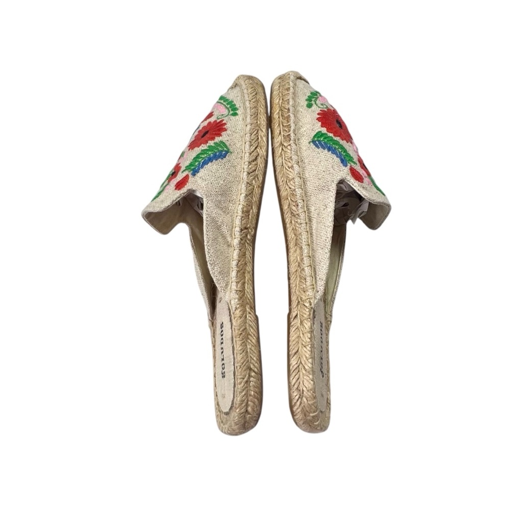Soludos Ibiza Floral Embroidered Espadrille Mule Size 8 Boho Festival Coastal - Picture 5 of 11